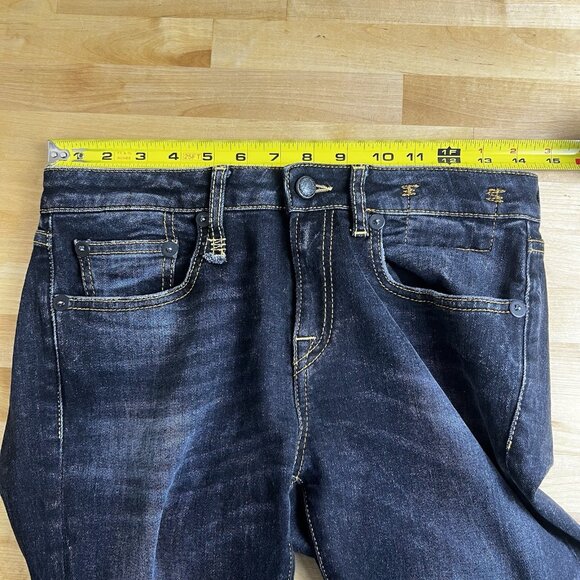 R13‎ Jeans Alison Skinny Tartlon Raw Hem Dark Distressed Made In Italy Size 27 - Picture 11 of 13